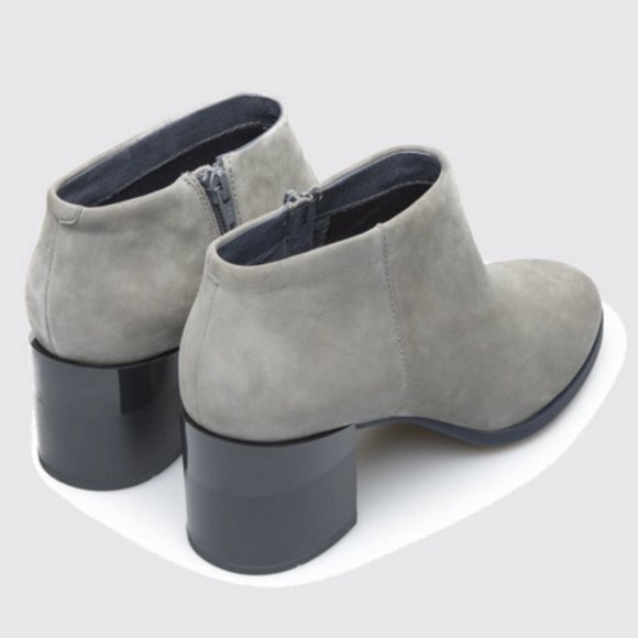 Camper Shoes - Camper Hanna Suede Heeled Ankle Booties EU38